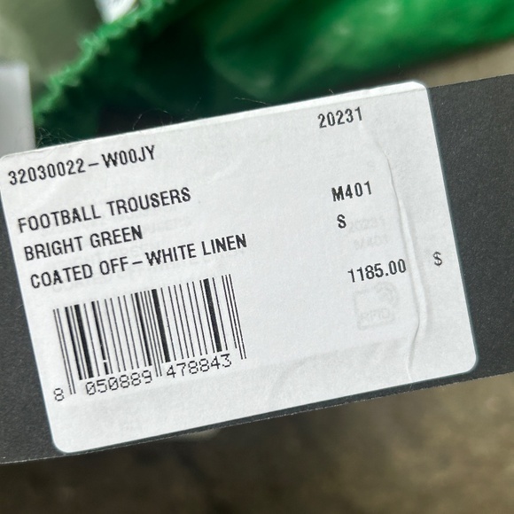 NWT 1,185$ Andreas Kronthaler Linen Plastic Like Pants Green - Picture 8 of 16